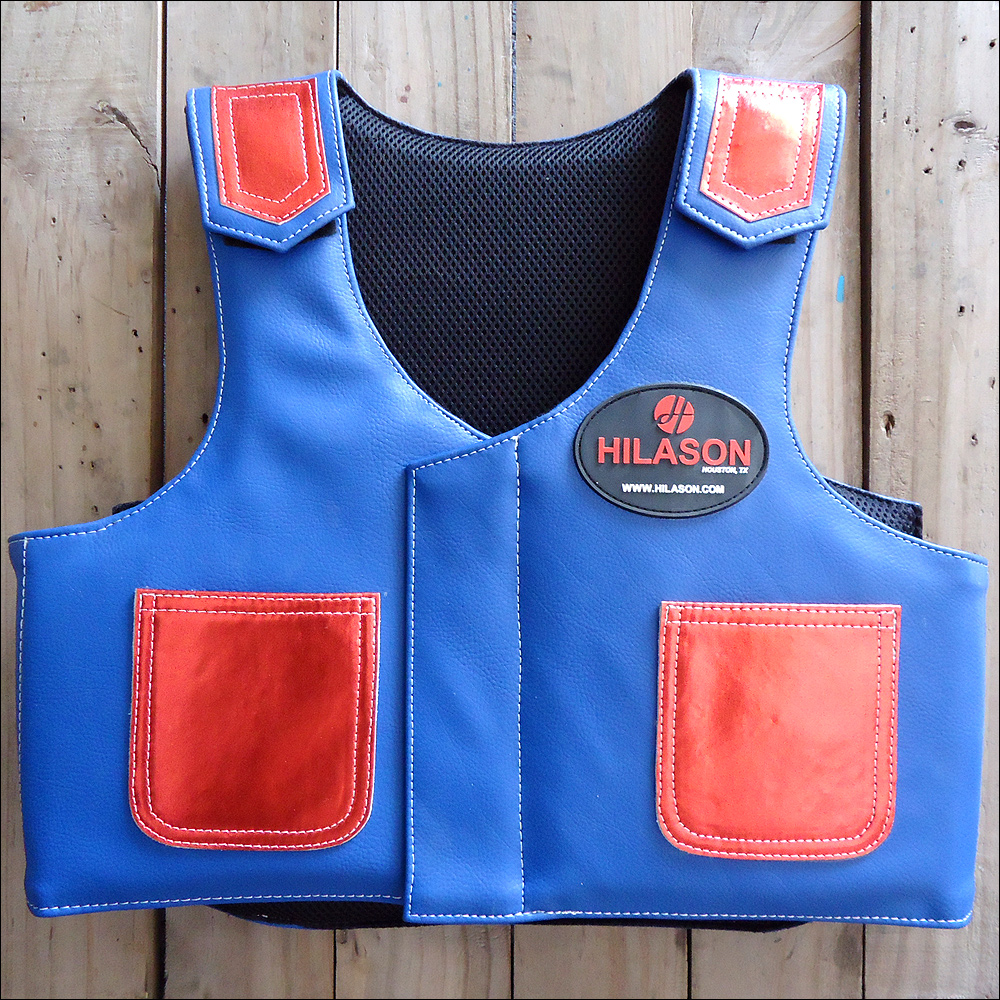 HILASON KIDS JUNIOR YOUTH BULL RIDING PRO RODEO LEATHER PROTECTIVE VEST