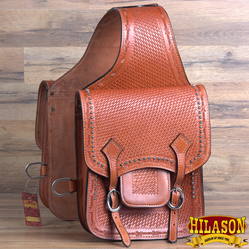 C13TK Bh113TkF Hilason Western Leather Cowboy Trail Ride Horse Saddle
