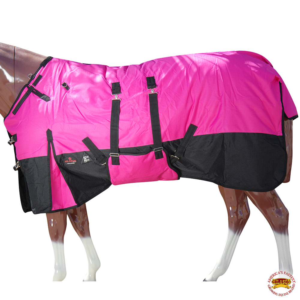 Hilason 600D Winter Waterproof Poly Turnout Horse Hood Neck Cover Pink