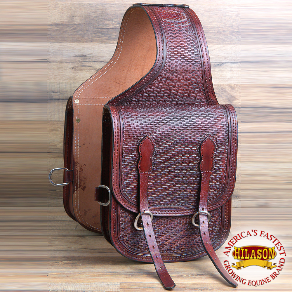 BG106MF HILASON WESTERN LEATHER COWBOY TRAIL RIDE HORSE SADDLE BAG eBay