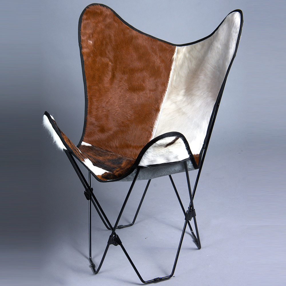 U-S104 Made In Usa Genuine Leather Butterfly Chair Folding Modern Sling Seat | eBay