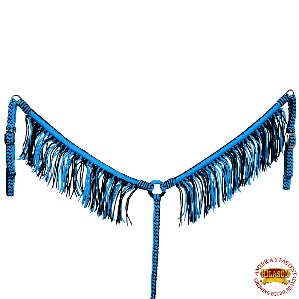 Collar de pecho de caballo DL plano trenzado paracord con flecos de Hilason - Imagen 40 de 43