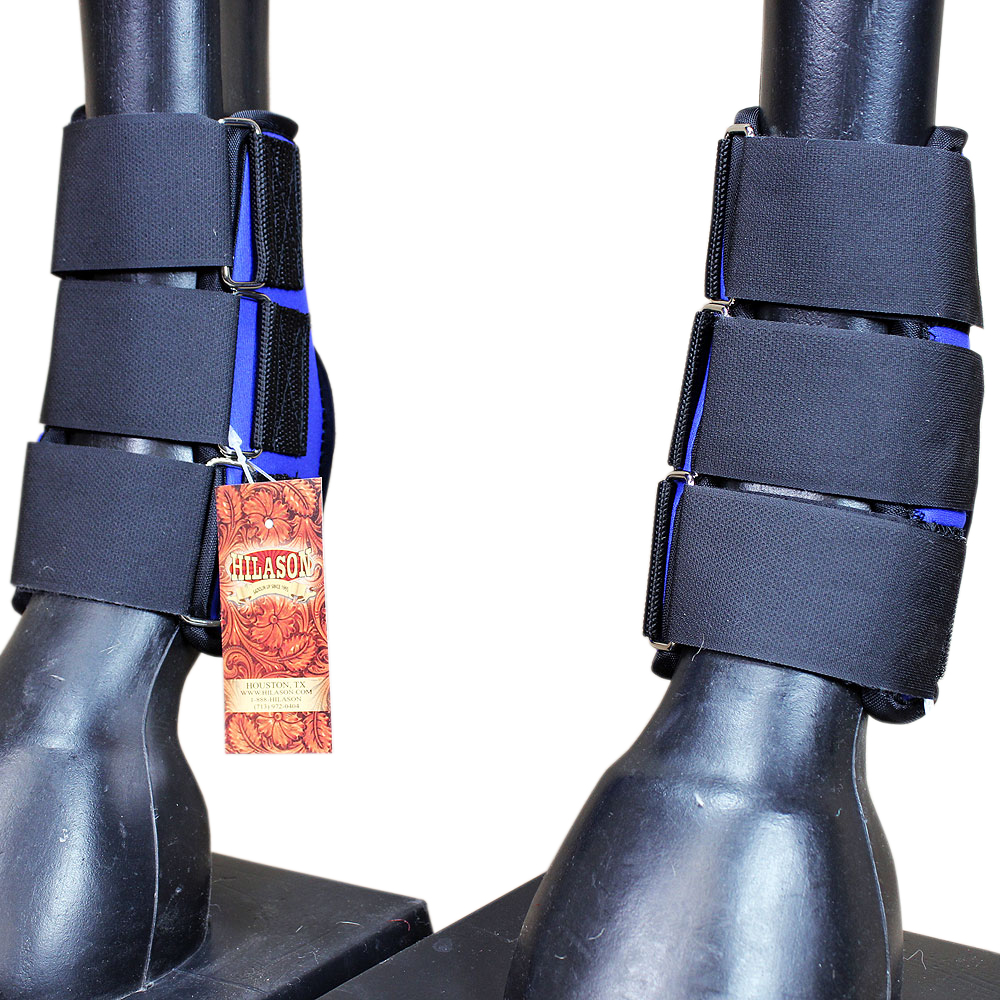 C-64BL Hilason Western Horse Tack Leg Protection Deluxe Skid Boots ...