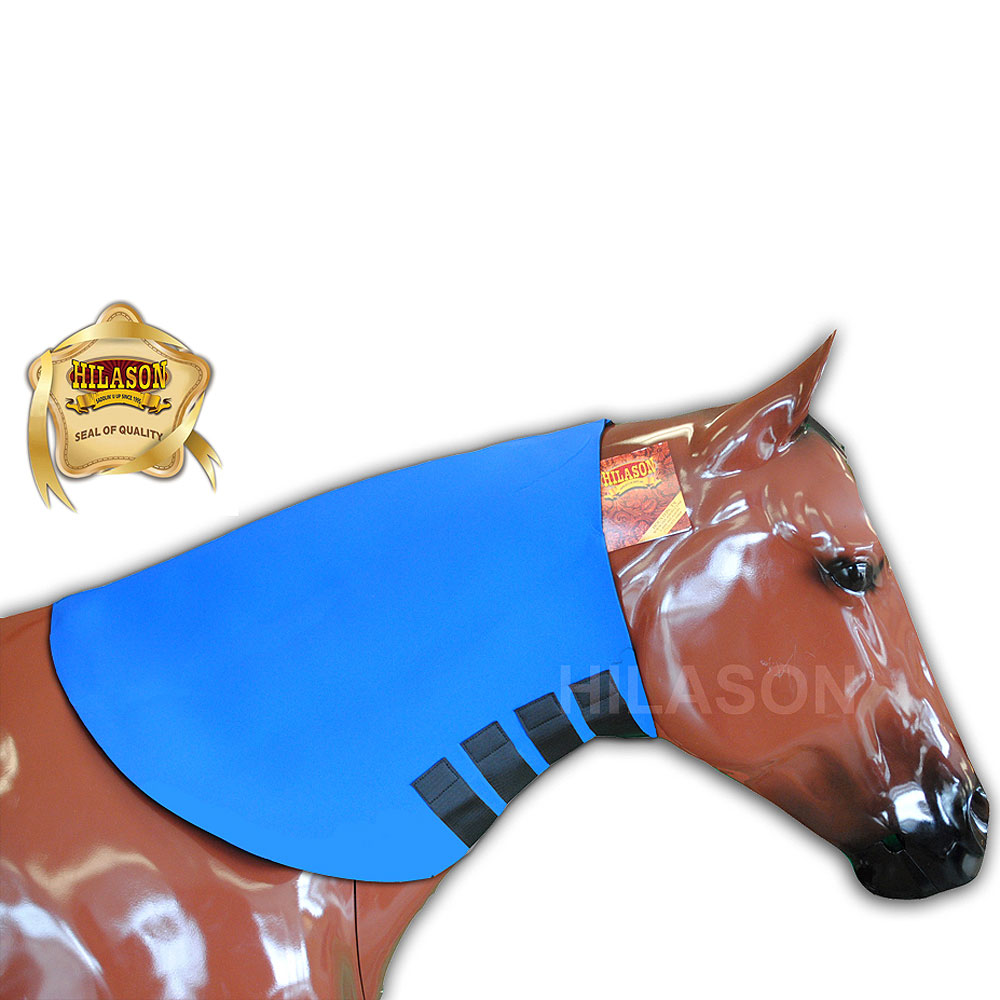 CLBL Large Blue Hilason Heavy Duty Horse Neoprene Neck Sweat Wrap