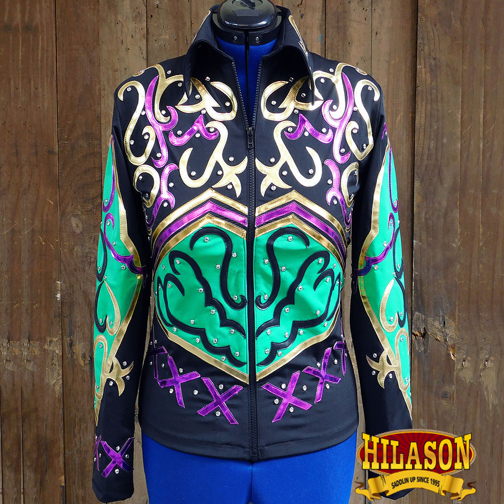 U-46-L Grande Hilason Rodeo Queen Equitación teatralidad montando chaqueta camisa U-46-L Grande Hilason Rodeo Queen Equitación teatralidad montando chaqueta camisa