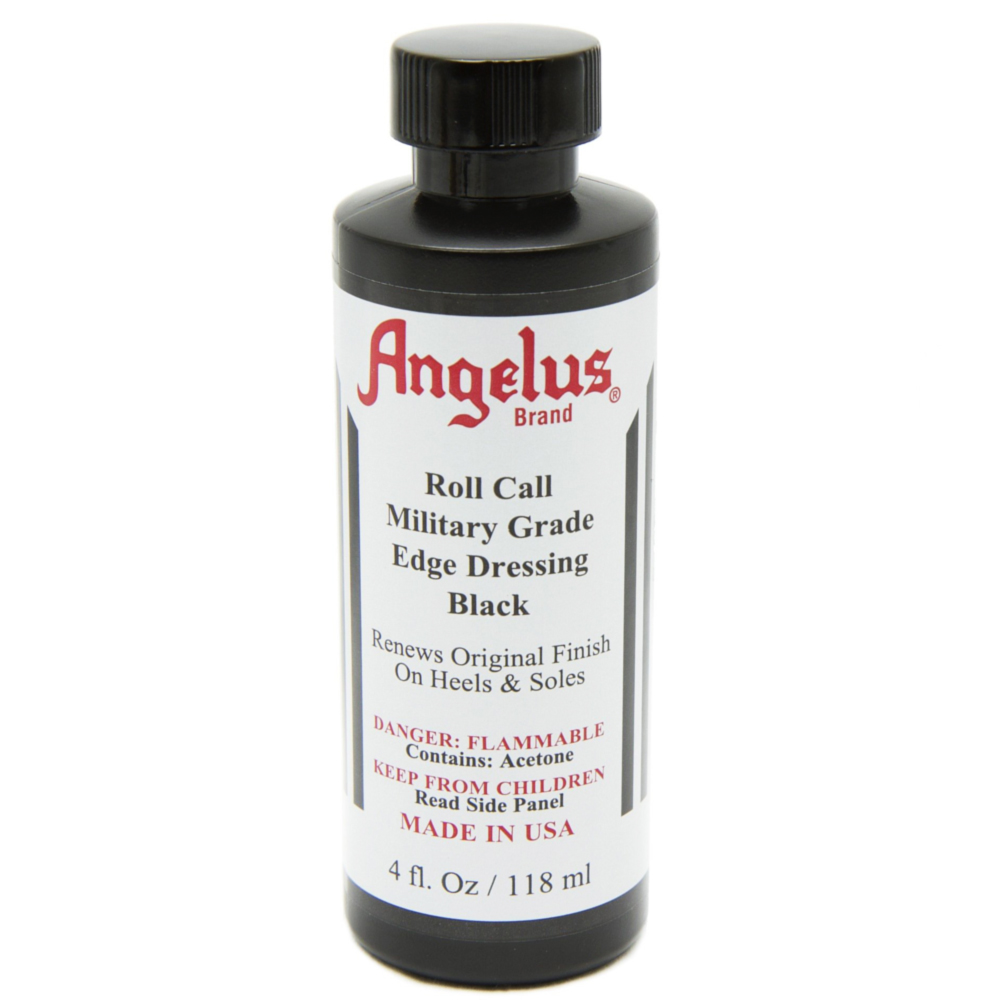 black shoe sole dressing