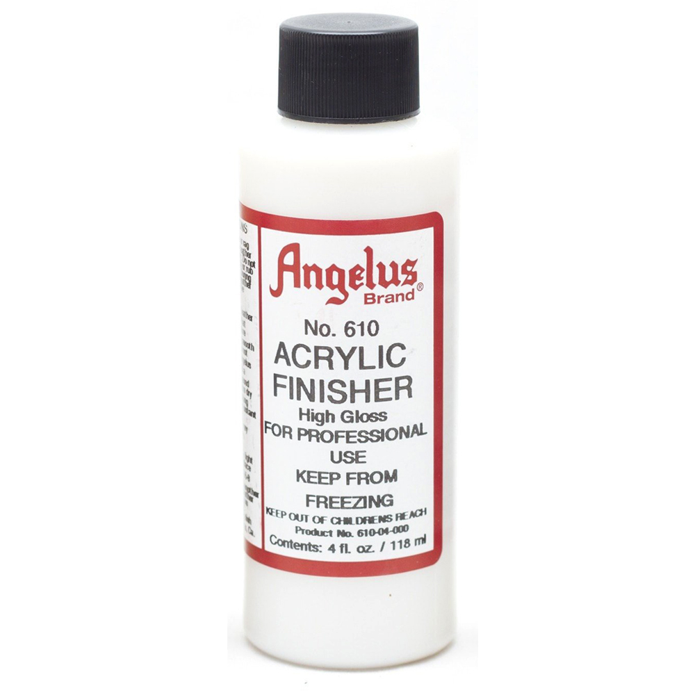 C000 ANGELUS LEATHER ARTICLES SHINY GLOSSY ACRYLIC FINISHER 4 OZ HI