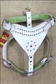 HSDH146-HILASON PADDED GENUINE WHITE LEATHER DOG HARNESS