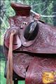 BHWD003-HILASON BIG KING WESTERN WADE RANCH ROPING SADDLE FLORAL CARVED MAHOGANY