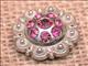 HSCN013-Crystal Rhinestone Bling Berry Conchos Fuchsia Color