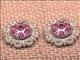 HSCN013-Crystal Rhinestone Bling Berry Conchos Fuchsia Color