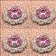 HSCN013-Crystal Rhinestone Bling Berry Conchos Fuchsia Color