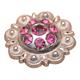 HSCN013-Crystal Rhinestone Bling Berry Conchos Fuchsia Color