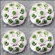 HSCN084-NICKLE FINISH GREEN CONCHOS FLORAL SHAPE