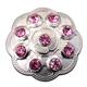 HSCN085-NICKLE FINISH PINK CONCHOS FLORAL SHAPE