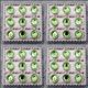 HSCN089-NICKLE FINISH GREEN CONCHOS SQUARE SHAPE