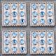 HSCN091-NICKLE FINISH BLUE CONCHOS SQUARE SHAPE