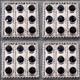 HSCN093-NICKLE FINISH BLACK CONCHOS SQUARE SHAPE