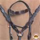 BHPA308DB-NEW HILASON LEATHER HORSE BRIDLE HEADSTALL BREAST COLLAR WESTERN TACK DARK BROWN