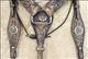 BHPA326RODBCN064-RUSTIC VINTAGE FINISH LEATHER HORSE BRIDLE HEADSTALL BREAST COLLAR ROUND CONCHO
