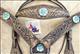 BHPA326RODBCN071-RUSTIC VINTAGE FINISH LEATHER HORSE BRIDLE HEADSTALL BREAST COLLAR FLORAL CONCHO