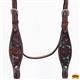 BHPA326DBTRQ-HS-Headstall Tack Bridle Dark