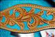 BHPA224BK1-HILASON WESTERN LEATHER HORSE BRIDLE HEADSTALL BREAST COLLAR W/ TURQUOISE INLAY