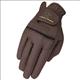 HE-HG210-S130 HERITAGE PREMIER SHOW RIDING GLOVES HORSE EQUESTRIAN - CHOCOLATE