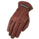 HE-HG281-S72 HERITAGE DEERSKIN TRAIL RIDING GLOVES HORSE EQUESTRIAN CHOCOLATE