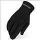 HE-HG300-S115 HERITAGE POWER GRIP RIDING GLOVES HORSE EQUESTRIAN BLACK