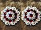 HSCN050-040-RED AB CRYSTALS BERRY CONCHO RHINESTONE HEADSTALL SADDLE TACK BLING COWGIRL