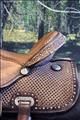 HSOS199RO-HILASON WESTERN HAND TOOLED LEATHER BARREL RACING TRAIL PLEASURE SADDLE