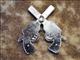 HSCN126-CRYSTAL RHINESTONE BLING CONCHOS CROSS PISTOL SADDLE HEADSTALL TACK COWGIRL