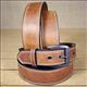 3D-GB111-GEORGIA 1 3/4 INCH BROWN MEN'S WORK LEATHER BELT REMOVABLE BUCKLE