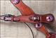 BHPA417MCN075-HILASON WESTERN LEATHER HORSE HEADSTALL BREAST COLLAR MAHOGANY PINK CONCHO