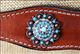 BHPA417MCN062-HILASON WESTERN LEATHER HORSE TACK BRIDLE HEADSTALL BREAST COLLAR WITH CONCHOS