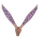 BHPA585-HILASON WESTERN LEATHER HORSE BRIDLE HEADSTALL BREAST COLLAR PINK ZEBRA