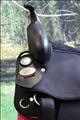 HSCS801PK-HILASON WESTERN CORDURA TRAIL PLEASURE SADDLE BLACK WITH PINK LEATHER INLAY