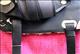 HSCS801PK-HILASON WESTERN CORDURA TRAIL PLEASURE SADDLE BLACK WITH PINK LEATHER INLAY