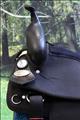 HSCS801TRQ-HILASON WESTERN CORDURA TRAIL PLEASURE SADDLE BLACK METALLIC TURQUOISRE LEATHER