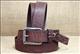 BR-C11745-1.5IN. JUSTIN BENT RAIL SANDED BROWN LEATHER BOMBER BELT MADE IN THE USA