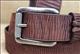 BR-C11745-1.5IN. JUSTIN BENT RAIL SANDED BROWN LEATHER BOMBER BELT MADE IN THE USA