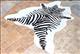 HSHS1005-S05 ZEBRA STRIPES HILASON HAIR ON LEATHER PURE BRAZILIAN COWHIDE SKIN RUG CARPET
