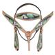 BHPA599-HILASON WESTERN LEATHER HORSE BRIDLE HEADSTALL BREAST COLLAR CAMOUFLAGE