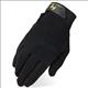 HE-HG310-HERITAGE STRETCHABLE COTTON GRIP GLOVE HORSE RIDING EQUESTRIAN BLACK