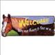 RG-1966-RIVER EDGE NEW HOME DECOR WELCOME HORSE WOOD SIGN