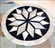 HSHS1072-S2 HILASON PURE BRAZILIAN COWHIDE HAIR ON LEATHER PATCHWORK 3D ROUND RUG NATURAL