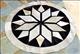 HSHS1074-S4 HILASON PURE BRAZILIAN COWHIDE HAIR ON LEATHER PATCHWORK 3D ROUND RUG NATURAL