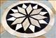 HSHS1075-S5 HILASON PURE BRAZILIAN COWHIDE HAIR ON LEATHER PATCHWORK 3D ROUND RUG NATURAL