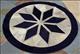HSHS1080-S0 HILASON PURE BRAZILIAN COWHIDE HAIR ON LEATHER PATCHWORK 3D ROUND RUG NATURAL